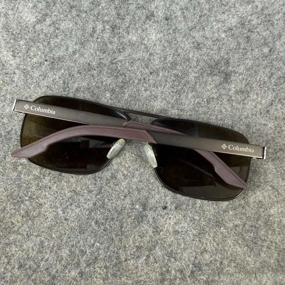 Columbia Trails Edge 200 Sunglasses Gunmetal Aviator Rectangle 61 13 140